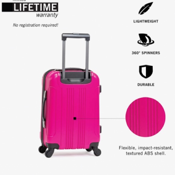 Kenneth Cole Reaction 28-Inch Check-Size Hardshell 4-Wheel Spinner Luggage - Picture 3 of 6